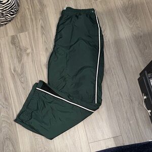 Old Navy Forest Green Joggers with White Stripe